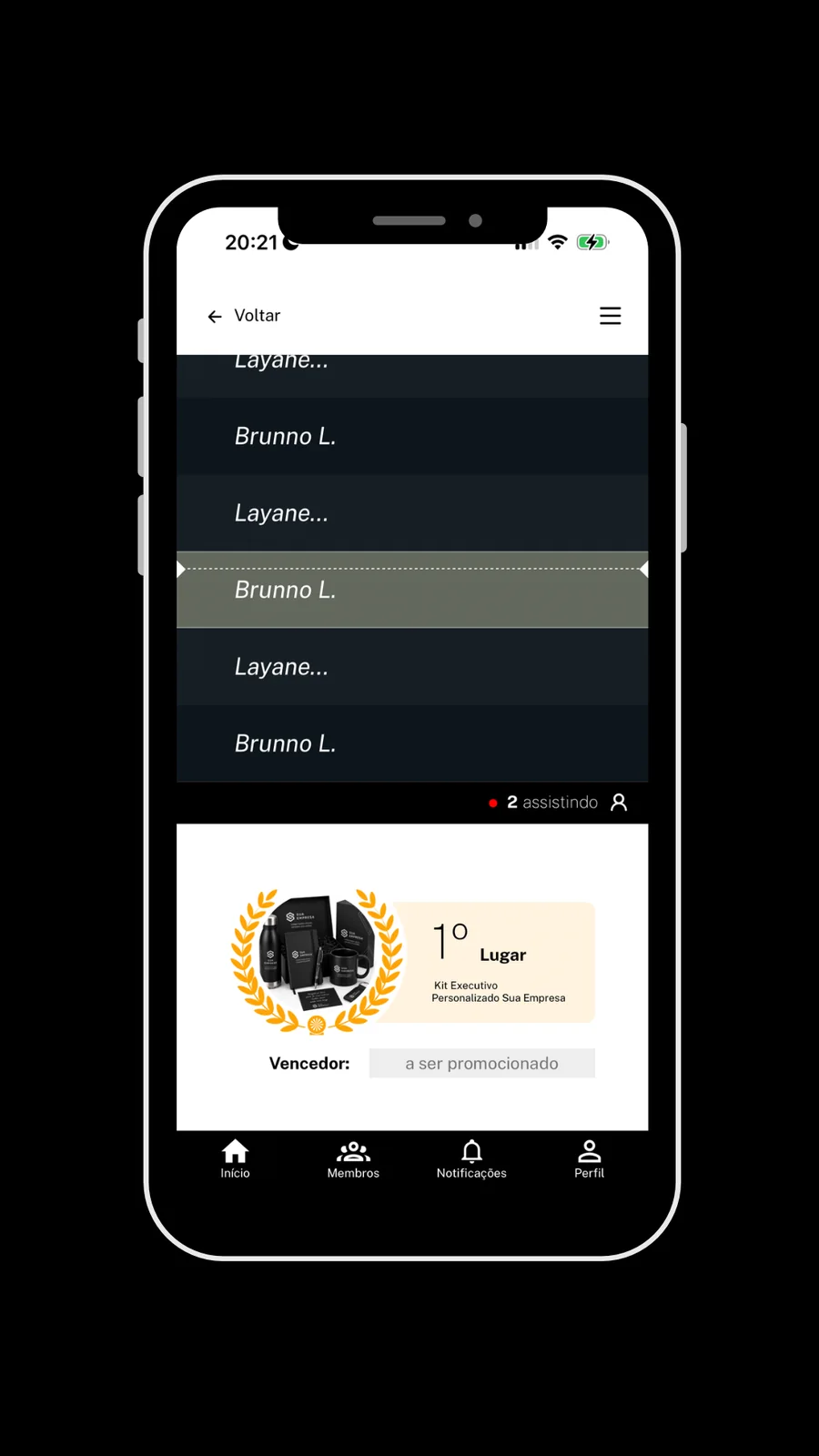 Tela 9 do app Sorteador para empresas