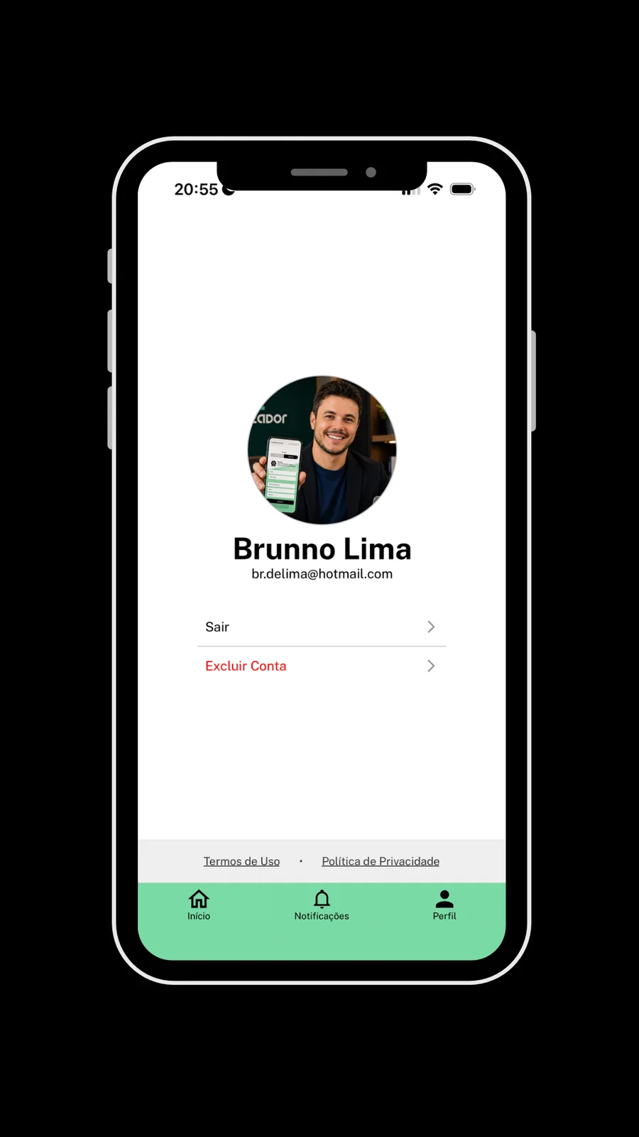 Tela 7 do app Sorteador para participantes