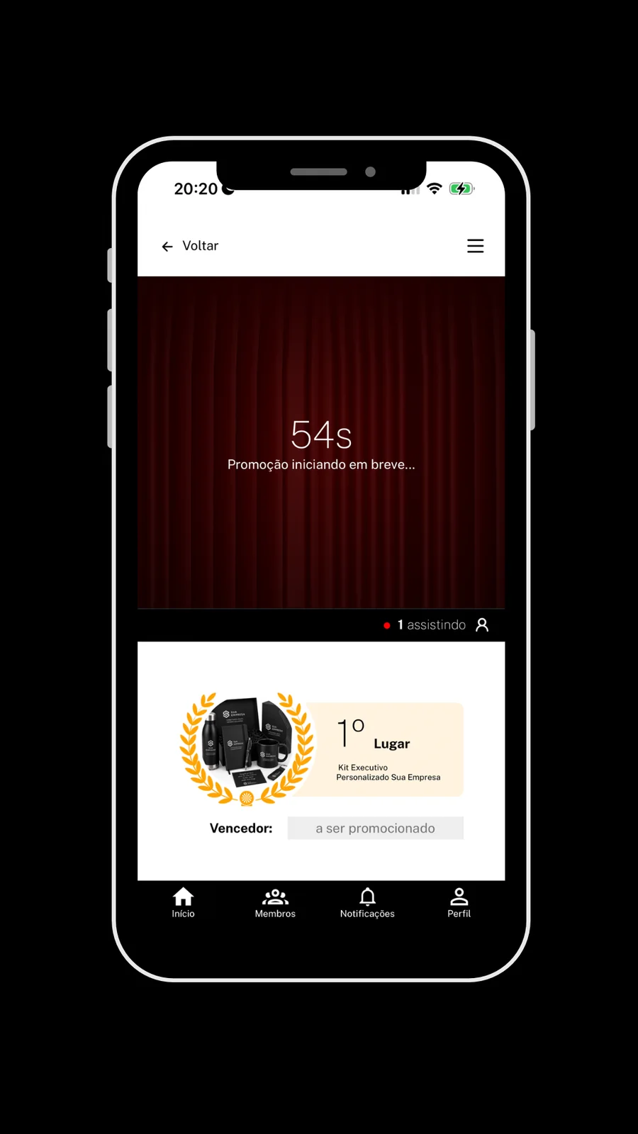 Tela 12 do app Sorteador para participantes
