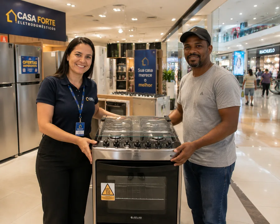 Cliente recebendo prêmio em campanha promocional